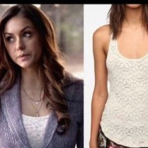 ASO Vampire Diaries Silence + Noise Racerback Tank Top as seen worn by Elena.